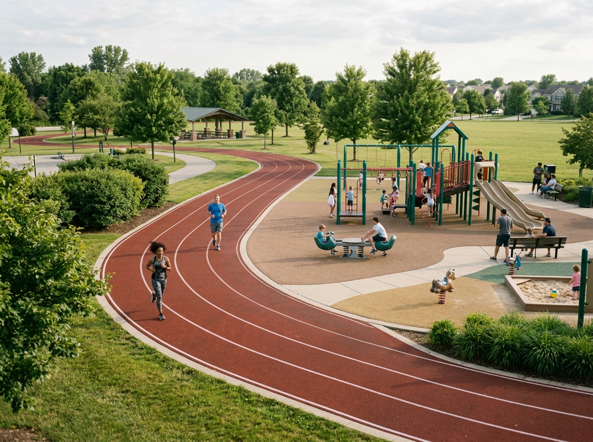 Outdoor Jogging Tracks & Play Areas